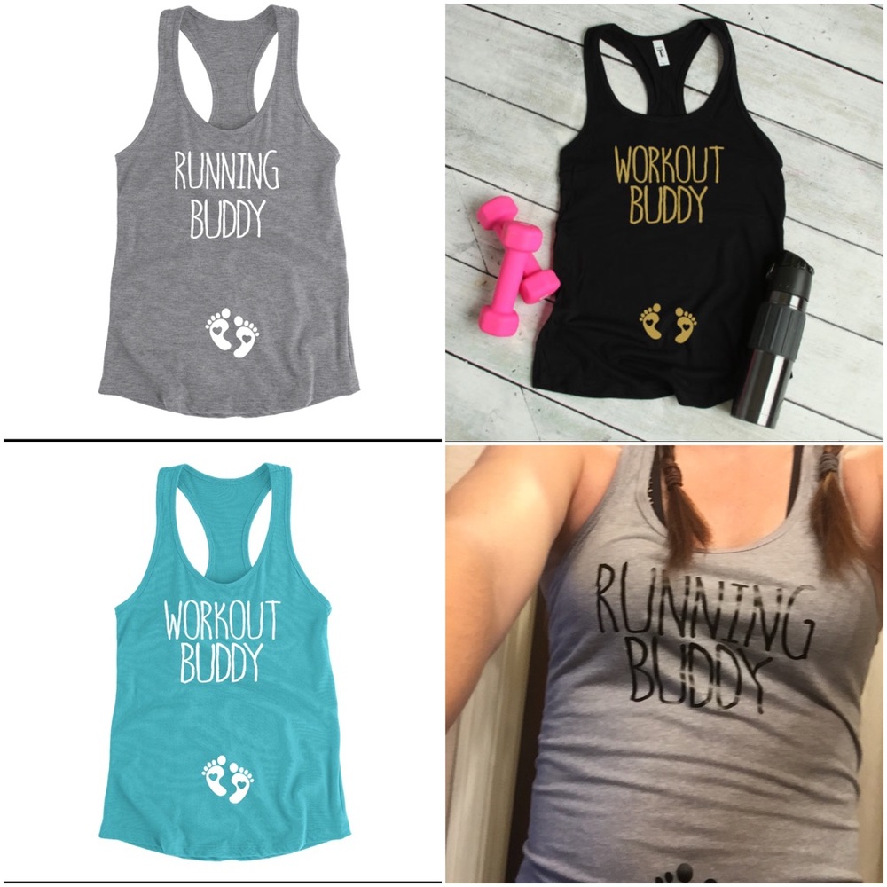 Workout or running maternity tank tops